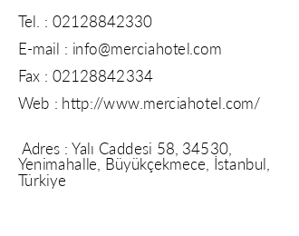 Mercia Hotel & Resorts iletiim bilgileri